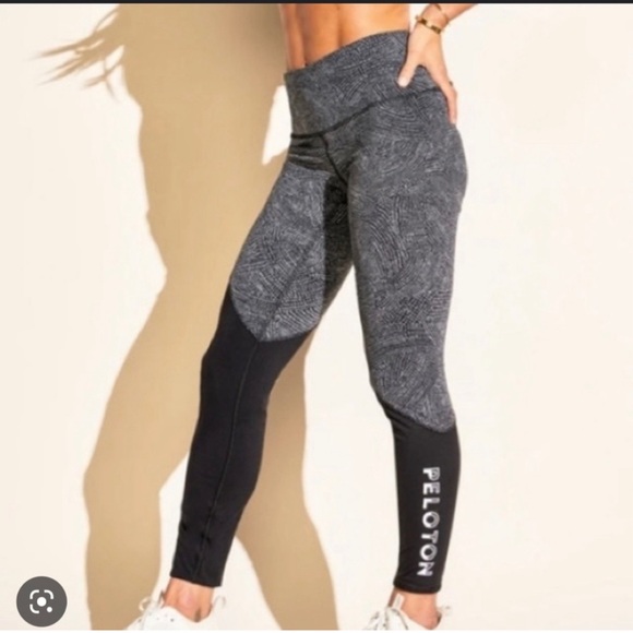 Peloton Pants - Lululemon Peloton Speed Wunder Under Tight Asym Free Spirit Ice Gray Black (12)
